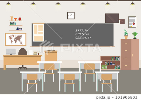 Empty School room interior 101906803