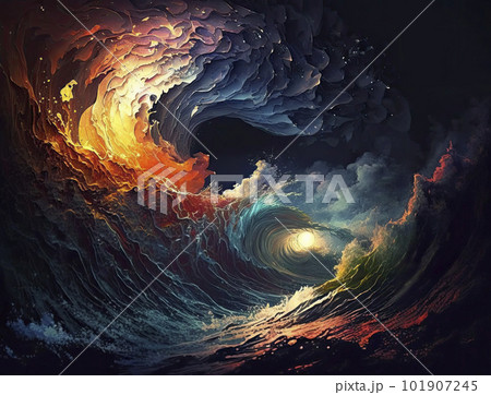 Genesis. In the beginning, God created the heavens and the earth. 101907245