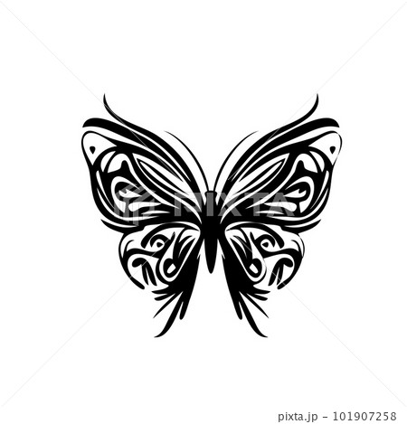 Butterfly Icon, Moth Symbol, Insect Silhouette, Butterflies Pictogram, Butterfly Vector Illustration 101907258