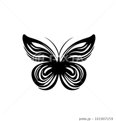 Butterfly Icon, Moth Symbol, Insect Silhouette, Butterflies Pictogram, Butterfly Vector Illustration 101907259