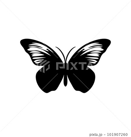 Butterfly Icon, Moth Symbol, Insect Silhouette, Butterflies Pictogram, Butterfly Vector Illustration 101907260