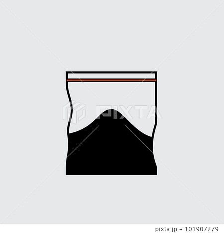 Drug bag, drugs package, heroin powder, cocain pack, smuggling, drugs trafficking, vector illustration 101907279