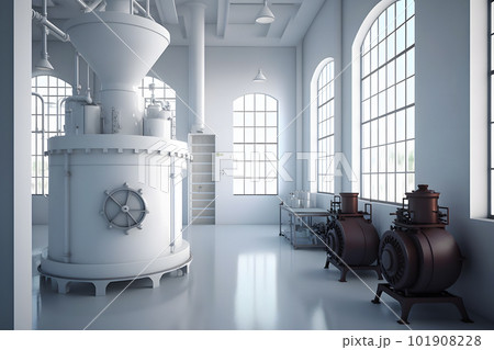 Interior of a chemical or biological laboratory. Neural network AI generated art 101908228