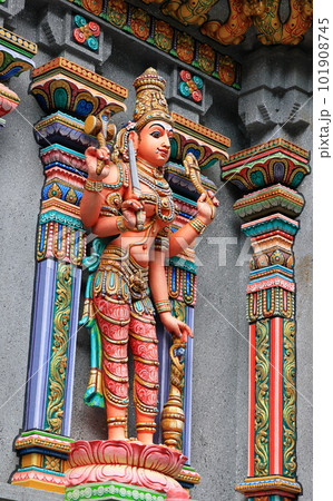 The sculpture and statues of Kali, Lakshmi - Hindu goddess, Goddess Lakshmi ( Uma Devi ) sculpture statues at Hindu temple bangkok. The sculpture and statues of Kali, Lakshmi - Hindu goddess, Goddess Lakshmi ( Uma Devi ) sculpture statues at Hindu temple bangkok. 101908745