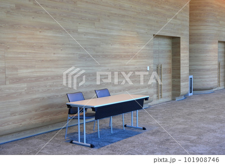 reception desk, registration desk in front of conference room. 101908746