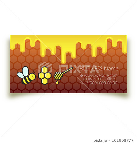 Bees and honey business card concept 101908777