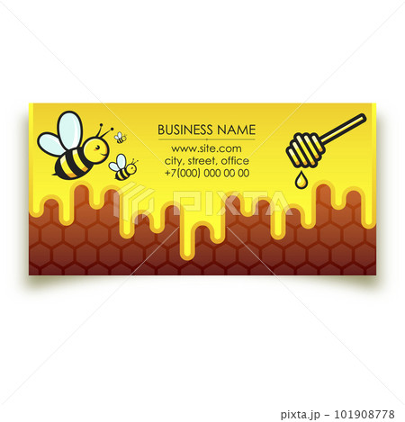 Bees and honey business card Bees and honey business card 101908778