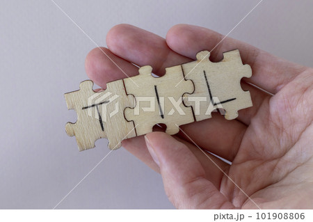 The acronym TIL, which stands for Today I Learned. The letters written on the puzzles. The acronym TIL, which stands for Today I Learned. The letters written on the puzzles. 101908806