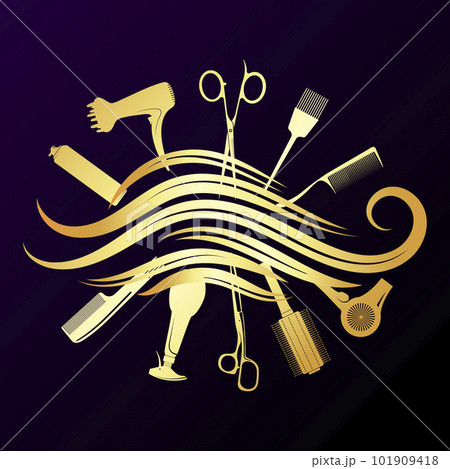 Tool for hair stylist and beautiful curls of hair 101909418