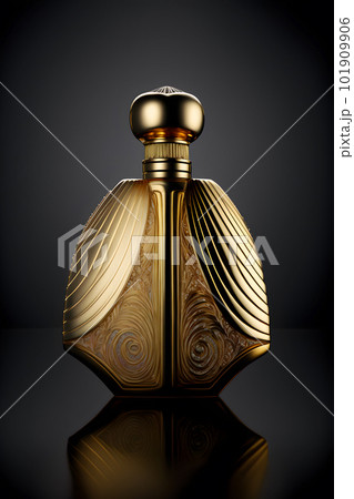 A Bottle of Perfume Women Eau De Parfum in Bottle Isolated on Black. Fragrance for Women Perfume Spray. Neural network AI generated art A Bottle of Perfume Women Eau De Parfum in Bottle Isolated on Black. Fragrance for Women Perfume Spray. Neural network AI generated art 101909906
