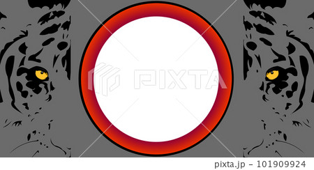 Vector of a tiger head with design on grey background, vector illustration. Wild Animals. 101909924