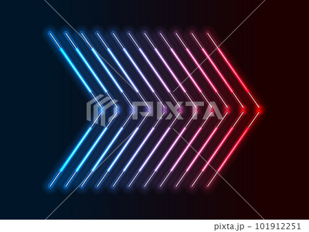 Blue red neon laser arrows technology backgroundのイラスト素材 [101912251] - PIXTA