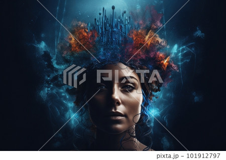 A Muse clinic, cutting edge experimental treatments with psychedelics and neurotechnology to alter perceptions, enhance creativity and reimagine problems in innovative ways. Generative AI 101912797