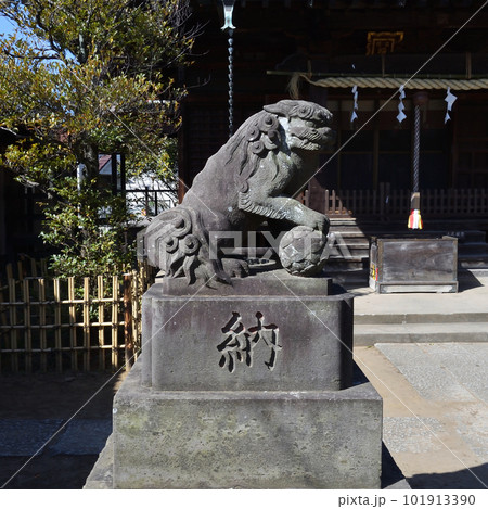 真間稲荷神社の狛犬、千葉県市川市 真間稲荷神社の狛犬、千葉県市川市 101913390