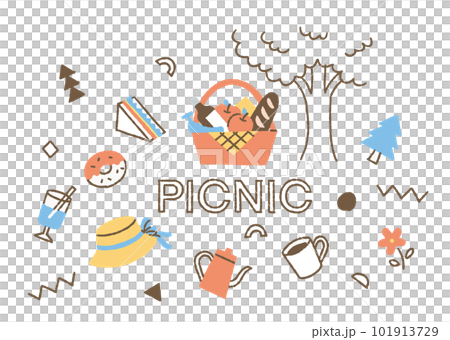 What you need to enjoy a picnic_color What you need to enjoy a picnic_color 101913729