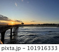 桟橋から見る夕陽 101916333