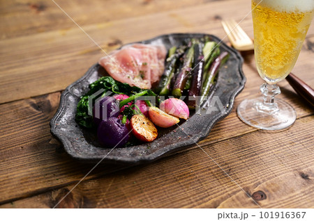 グリル野菜と生ハム 101916367