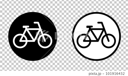 自転車のシンプルなアイコン　セット 101916432