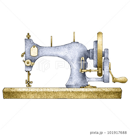 アンティークな手巻きミシン／主線ありのイラスト素材 [101917688] - PIXTA 