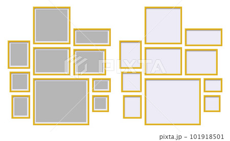 Blank picture frame. Realistic frames for paintings or photographs. 101918501