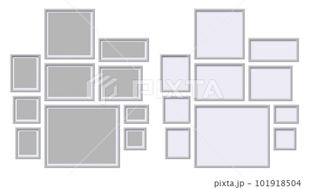 Blank picture frame. Realistic frames for paintings or photographs. 101918504