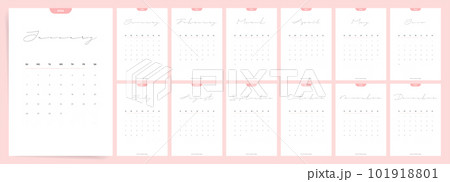 Calendar template for 2024 year. Week starts on Sunday. Aesthetic style calendar. Personal or business calendar. 2023 calendar in minimal business style for. English vector calendar. Calendar template for 2024 year. Week starts on Sunday. Aesthetic style calendar. Personal or business calendar. 2023 calendar in minimal business style for. English vector calendar. 101918801