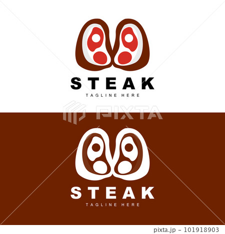 Beef Logo, Meat Steak Vector, Grill Cuisine Design, Steak Restaurant Brand Template Icon 101918903
