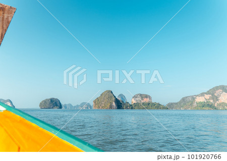 Longtail boat trip to the island 101920766