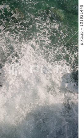 Closeup mediterranean sea background with beautiful azure color 101921448