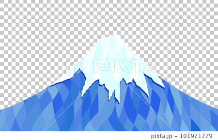 Illustration of Mt.Fuji in front of summer in polygon style Illustration of Mt.Fuji in front of summer in polygon style 101921779