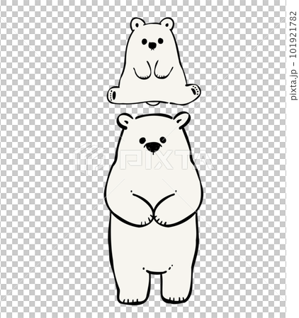 Illustration of a parent and child of a white bear Illustration of a parent and child of a white bear 101921782