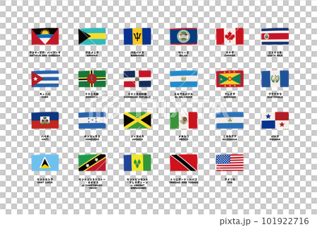 北アメリカの可愛い国旗一覧 北アメリカの可愛い国旗一覧 101922716
