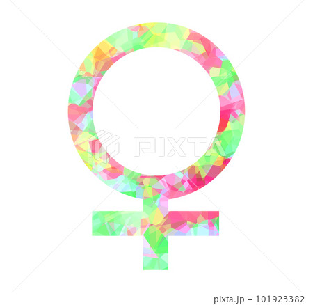 女性マーク　女性・メス　記号 101923382