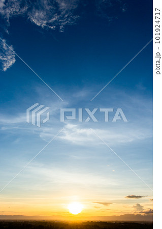 colorful dramatic sky with cloud at sunset. colorful dramatic sky with cloud at sunset. 101924717