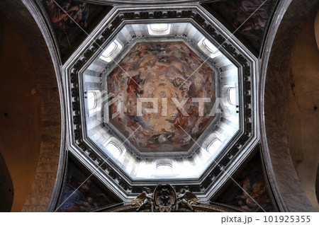 Painted ceiling of the dome of Santa Maria del Popolo basilica Painted ceiling of the dome of Santa Maria del Popolo basilica 101925355