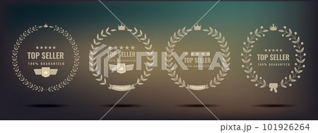 Set of award label or wreath bestseller symbol Set of award label or wreath bestseller symbol 101926264