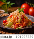 Zesty Thai Papaya Salad Spicy Refreshment 101927229