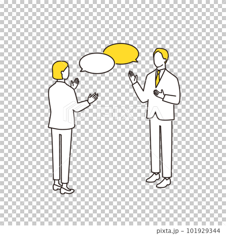 Business person having a conversation and giving ideas 101929344