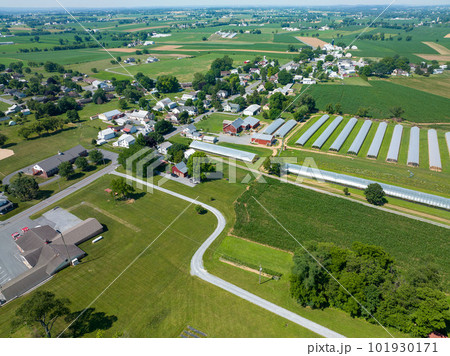 Aerial View of Farmersville Pennsylvania 101930171