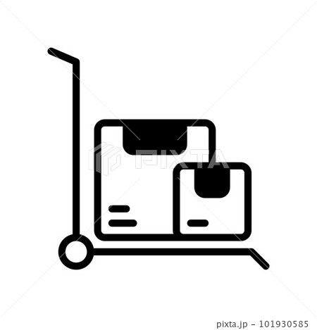 trolley icon, to transport heavy goods to their destination. 101930585