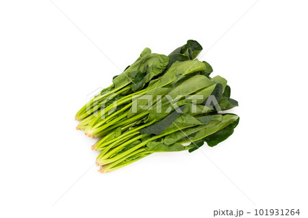 Fresh spinach on white background Fresh spinach on white background 101931264