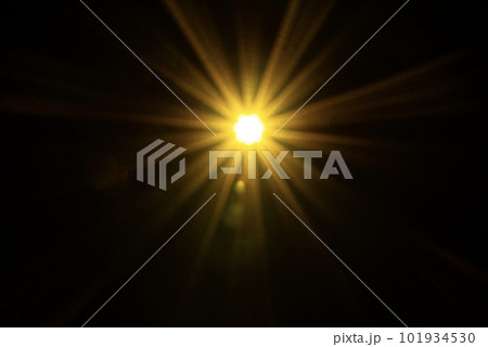 Abstract Natural Sun flare on the black 101934530