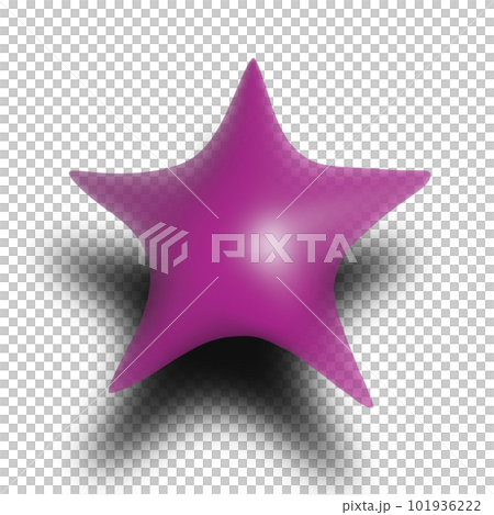 Three-dimensional star illustration, realistic star illustration, plump three-dimensional star illustration 101936222
