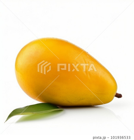 Yellow ripe mango. Illustration AI Generative 101936533