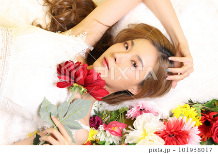 Beautiful Woman Lying Beautiful Woman Lying 101938017