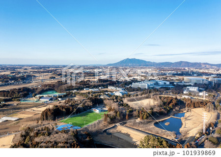 科学万博記念公園周辺のつくば市内の街並み(茨城県) 科学万博記念公園周辺のつくば市内の街並み(茨城県) 101939869
