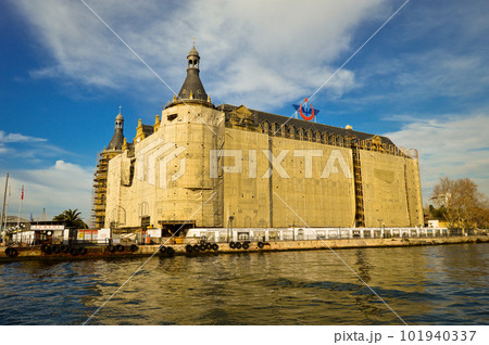 Central station building of Istanbul, Haydarpasa Train Station restoration work continues, January 21 2023 Turkey Istanbul Kadikoy Central station building of Istanbul, Haydarpasa Train Station restoration work continues, January 21 2023 Turkey Istanbul Kadikoy 101940337