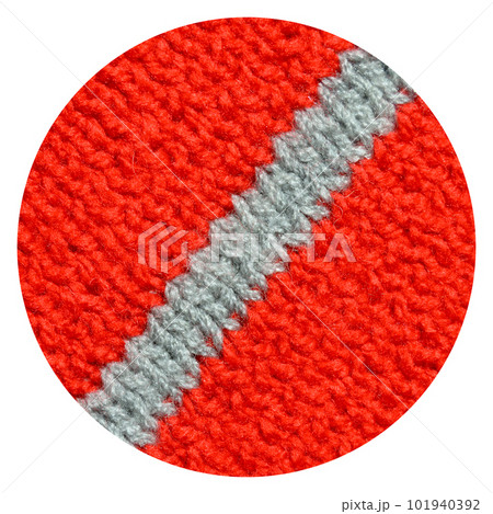 Handmade knitted fabric red and grey wool background texture Handmade knitted fabric red and grey wool background texture 101940392