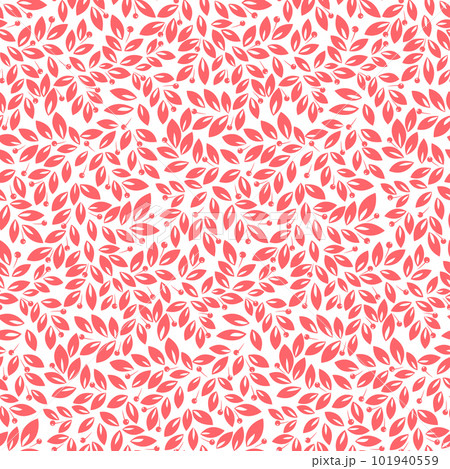 Flower pattern. Seamless white and pink ornament. Graphic vector background. Ornament for fabric, wallpaper, packaging 101940559