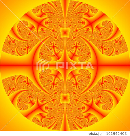 Original handmade artwork (not AI). A unique colourful detailed visualisation of a mathematical object called a fractal. Original handmade artwork (not AI). A unique colourful detailed visualisation of a mathematical object called a fractal. 101942408